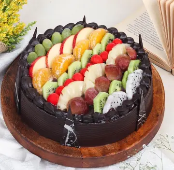 Chocolate fruit cake eggless